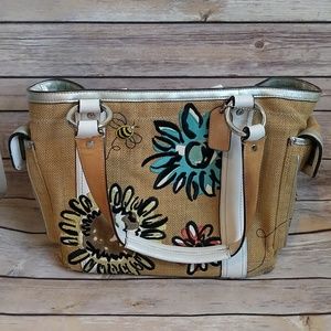 Limited Edition Burlap Coach Tote